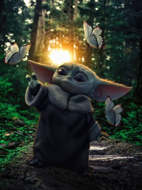Baby Yoda wallpaper for mobiles and tablets