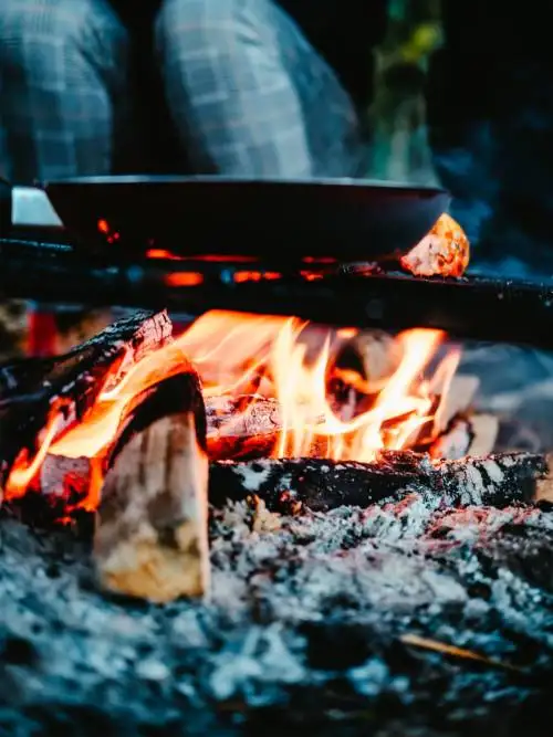 Bonfire at camp wallpaper