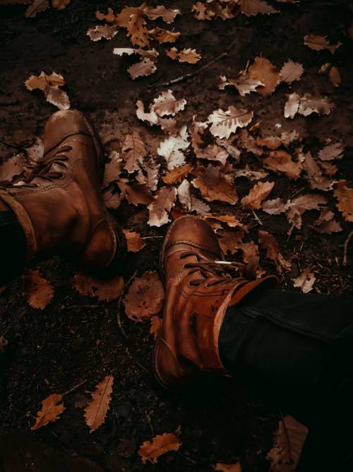 Boots in the fall wallpaper