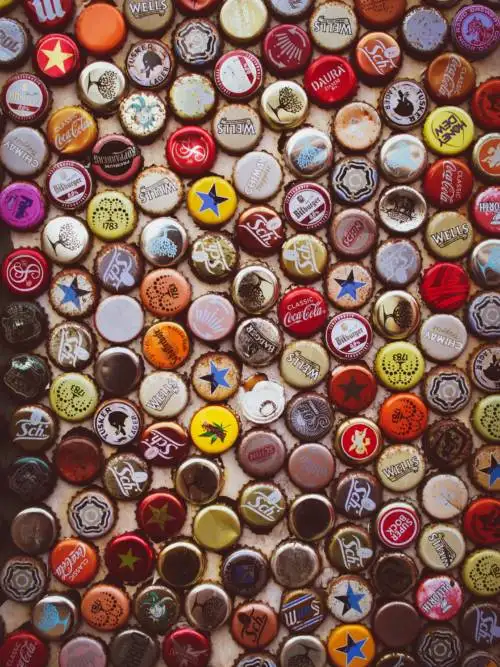 Bottle caps wallpaper