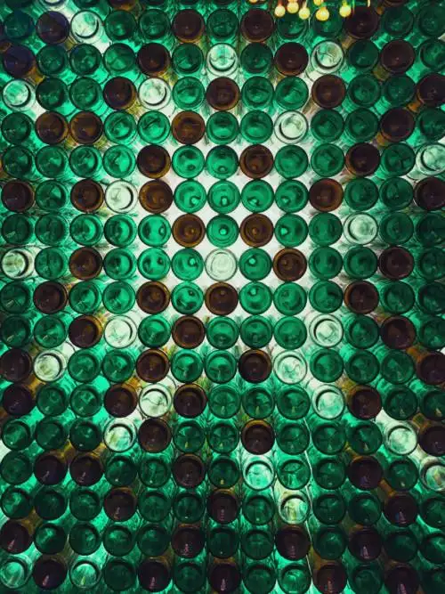 Bottles wall wallpaper