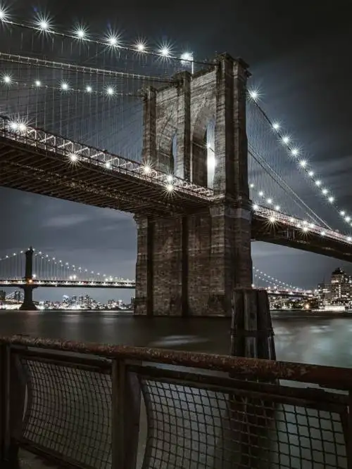 new york bridge at night wallpaper