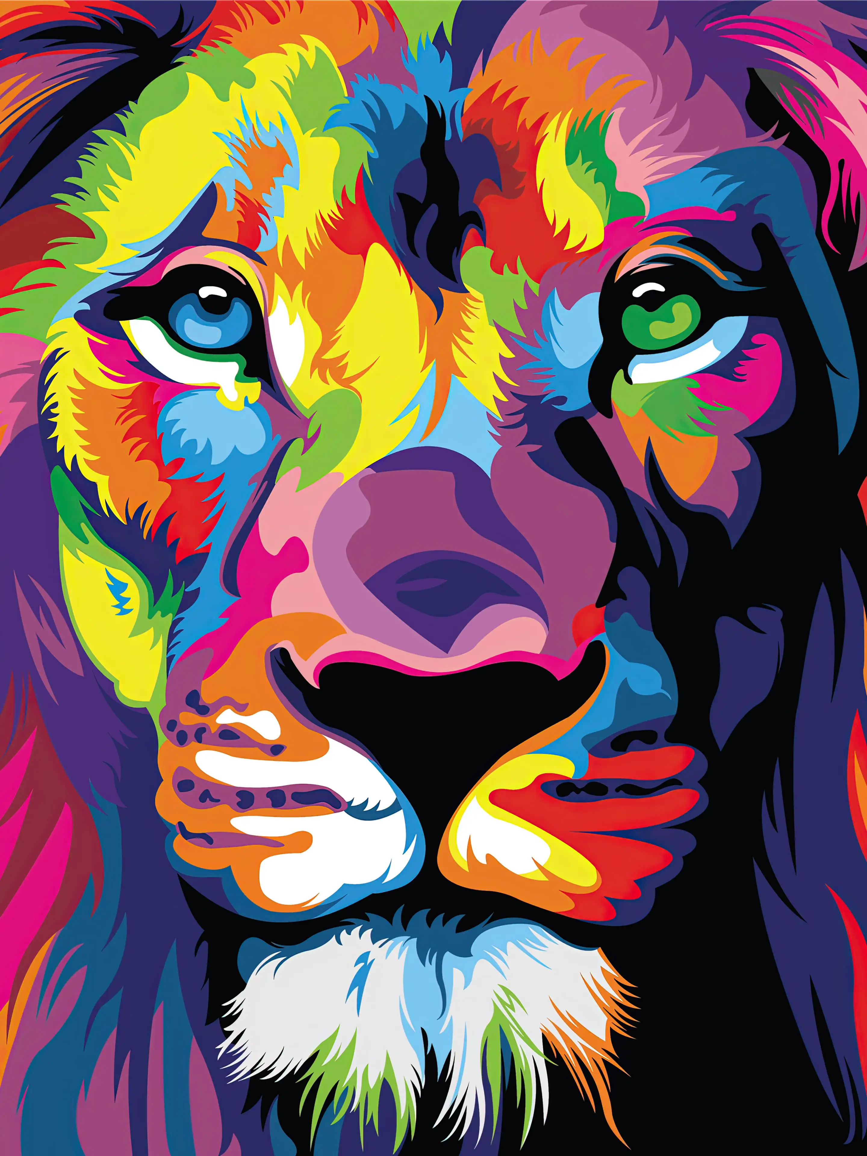 ▷ Fondo de pantalla de León de colores 📱 | Wallery