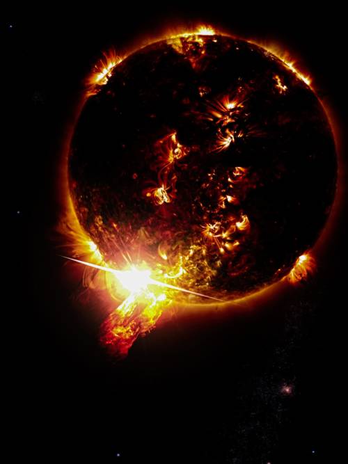 Coronal mass ejection wallpaper for mobiles and tablets