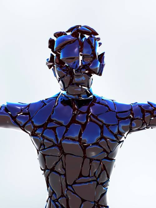 Cyborg sculpture wallpaper for mobiles and tablets