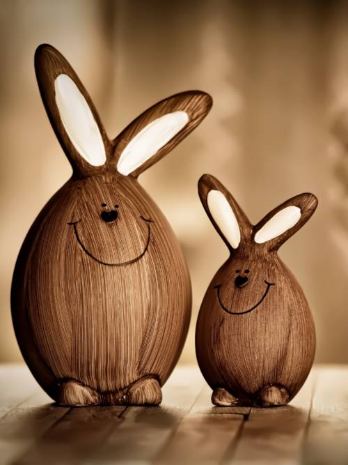 Easter rabbits figures wallpaper for mobiles and tablets