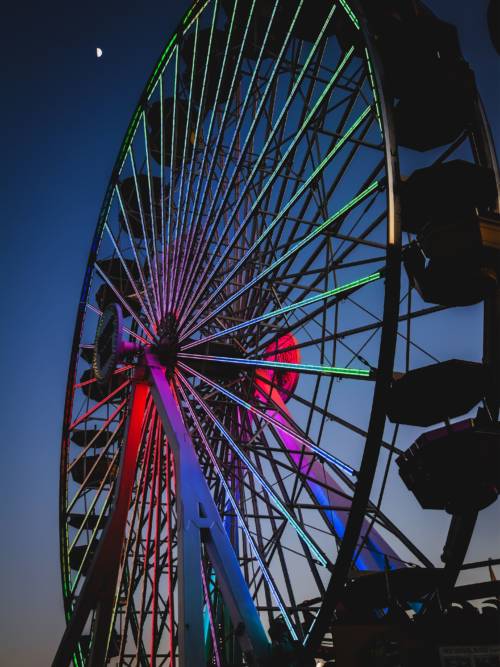 Ferris wheel at night wallpaper for mobiles and tablets