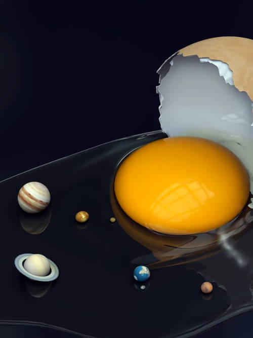 Funny solar system wallpaper for mobiles and tablets