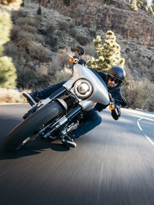 Harley-Davidson on the road wallpaper