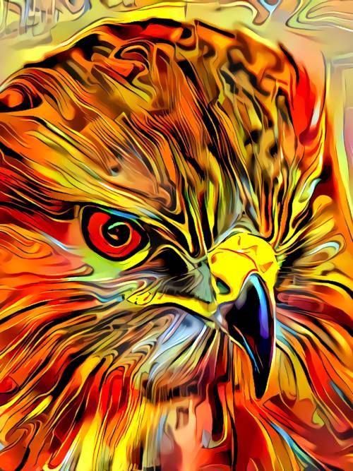 Hawk painting wallpaper for mobiles and tablets