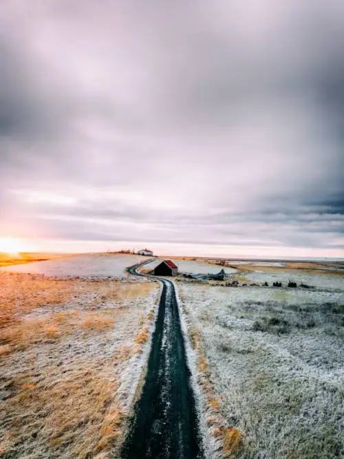 Icy landscape wallpaper