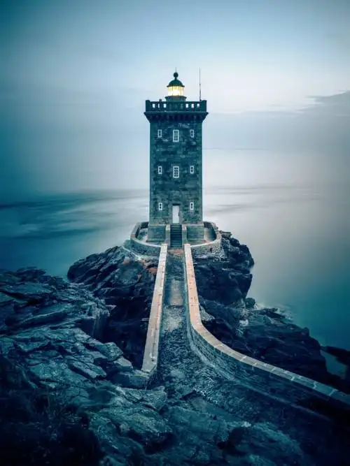 Lighthouse in the Brittany, France wallpaper