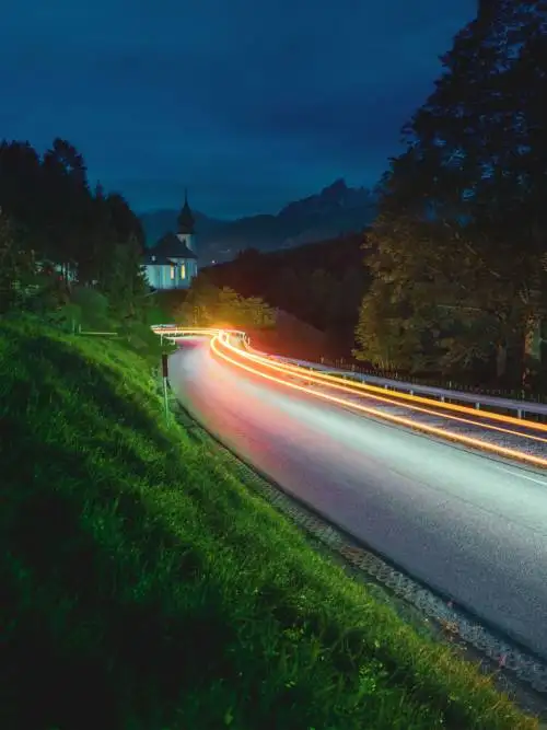 Lights on the road wallpaper