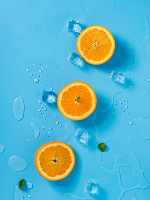 Orange & Ice wallpaper for mobiles and tablets
