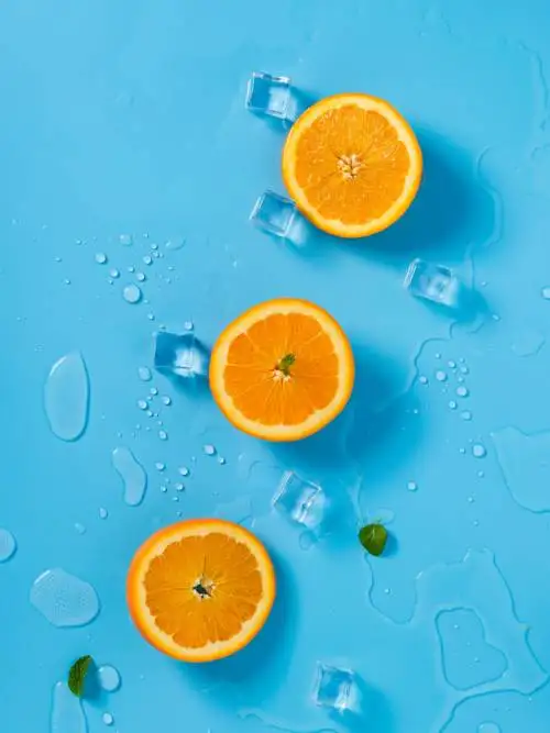 Orange & Ice wallpaper