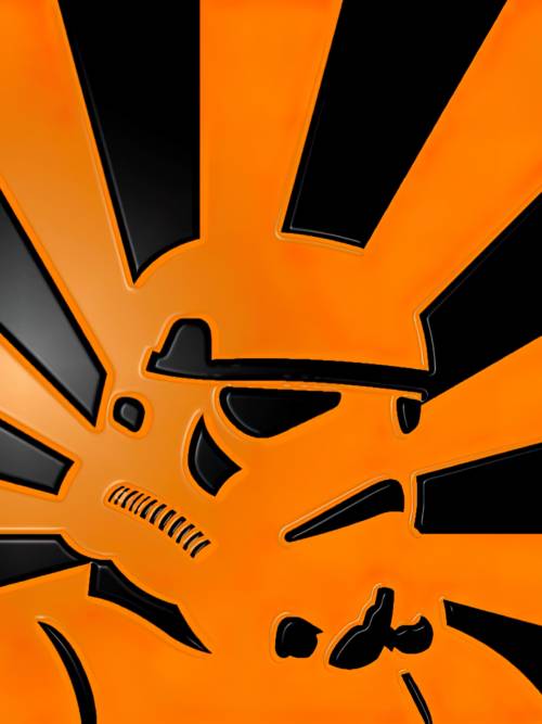 Orange Stormtrooper wallpaper for mobiles and tablets