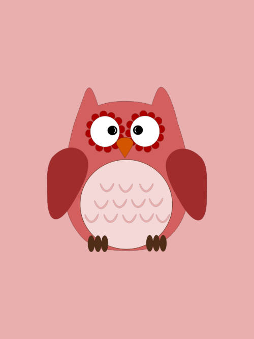Owl flat vector wallpaper for mobiles and tablets