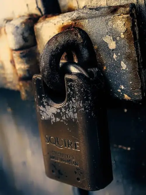 Padlock door wallpaper