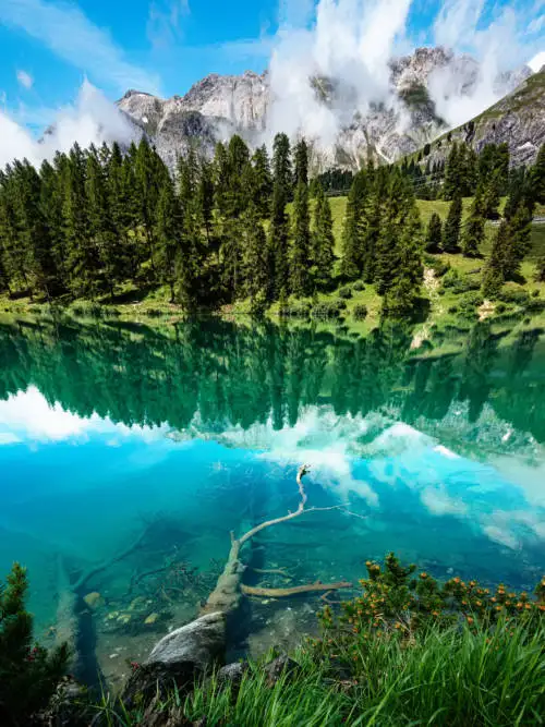 Palpuogna lake in Switzerland wallpaper