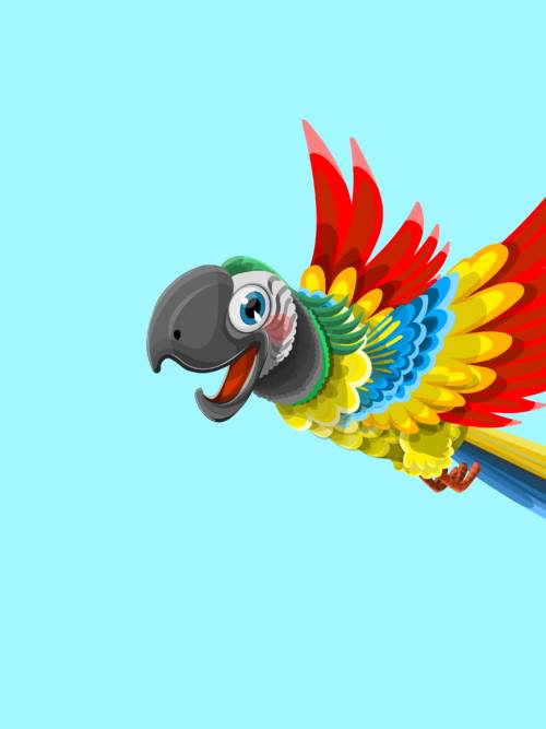 Parrot vector wallpaper for mobiles and tablets
