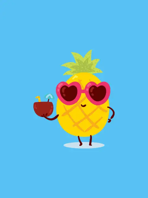 Pineapple vector wallpaper