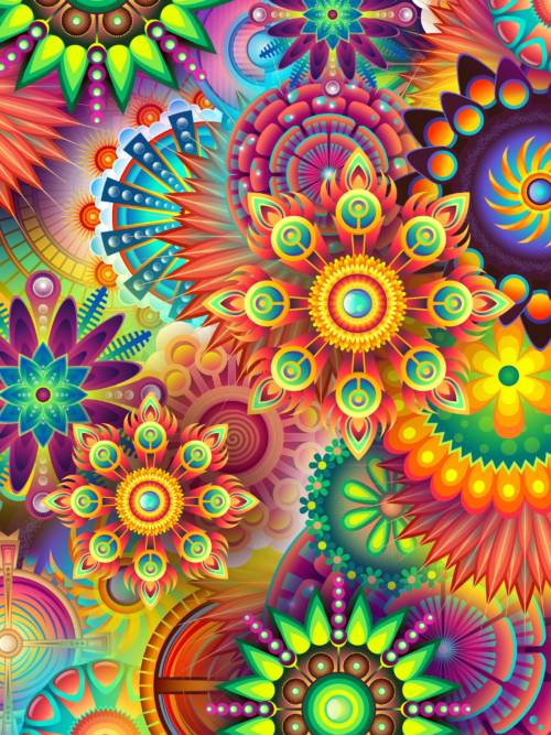 Psychedelic wallpaper for mobiles and tablets