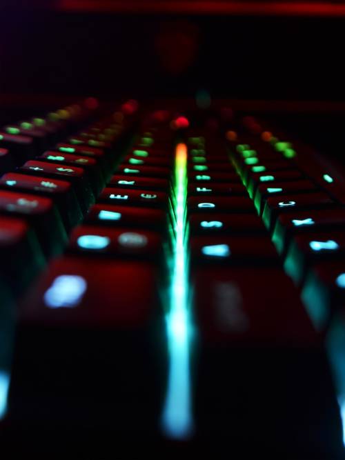 RGB keyboard wallpaper for mobiles and tablets