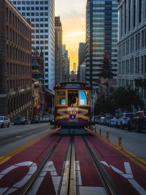 San Francisco cable car wallpaper for mobiles and tablets