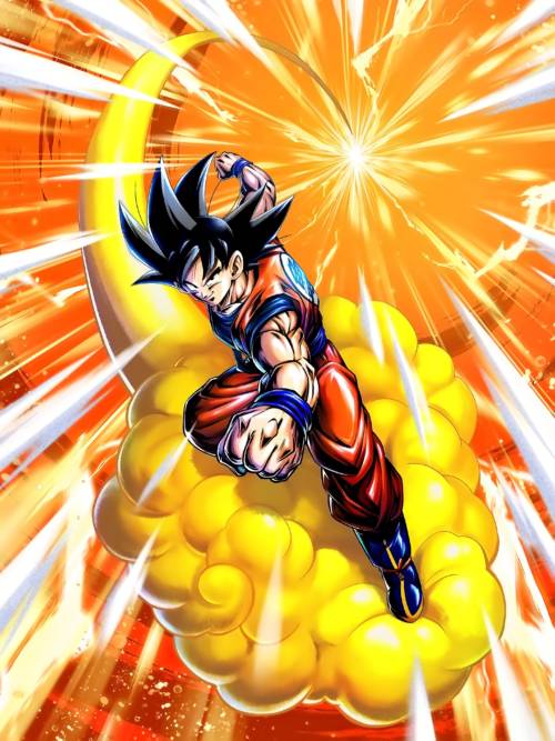 Son Goku magic cloud wallpaper for mobiles and tablets
