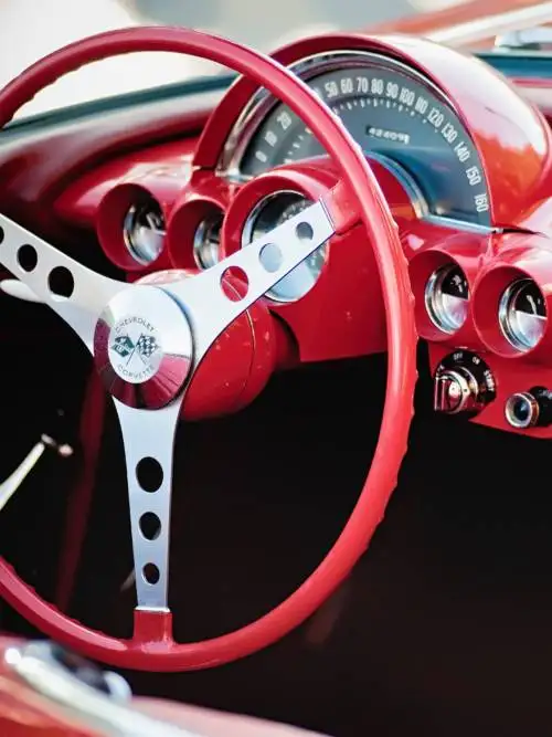 Steering wheel red corvette wallpaper