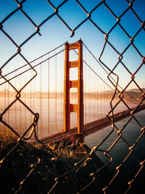 Sunrise at Golden Gate wallpaper