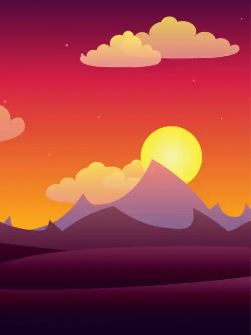 Sunset vector wallpaper