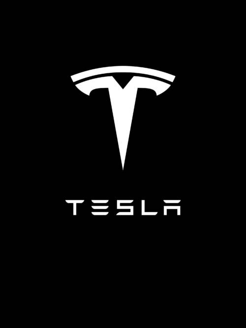 Tesla logo wallpaper for mobiles and tablets