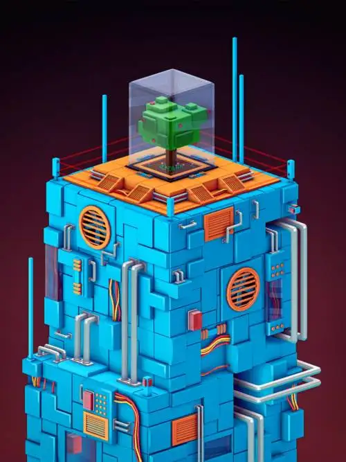 The Blue Tower wallpaper