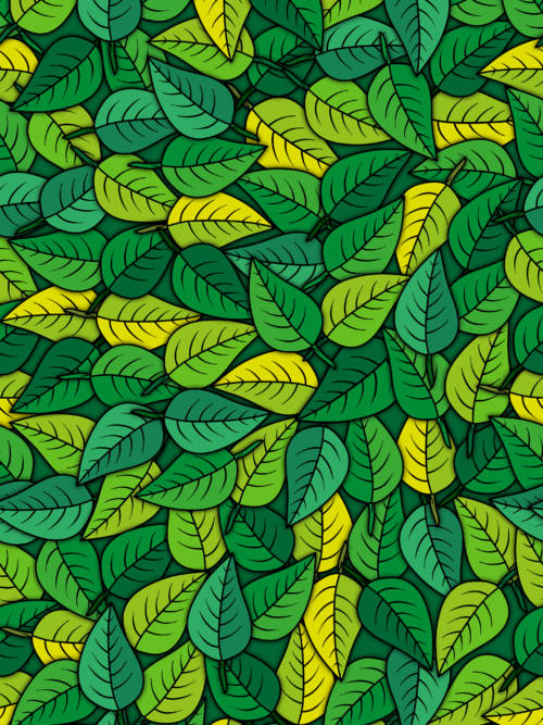 Vector leaves wallpaper for mobiles and tablets