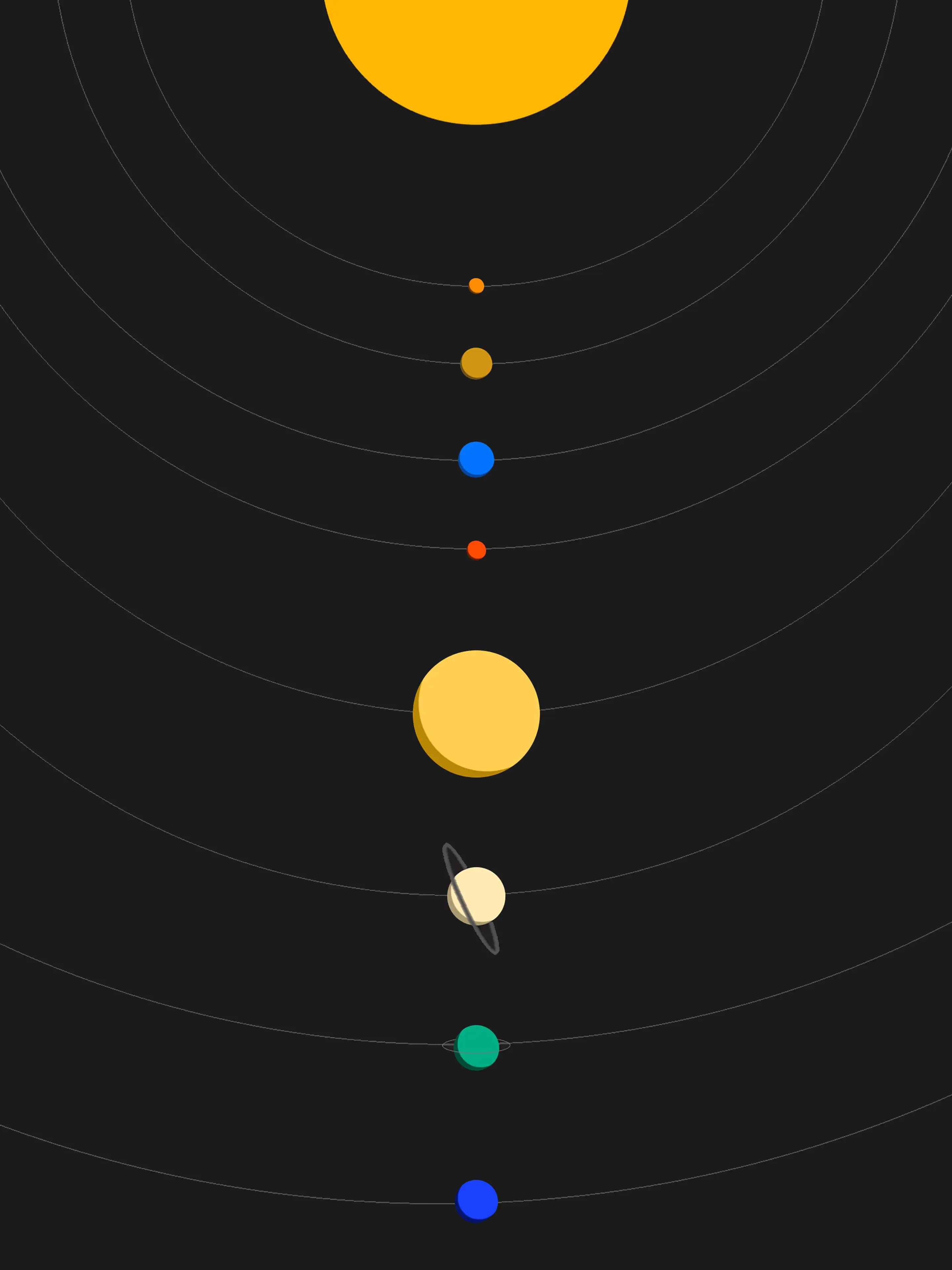 ▷ Fondo de pantalla de Sistema solar vectorial 📱 | Wallery