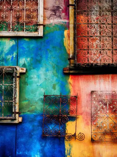 Windows in wall wallpaper