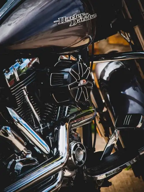 Svart Harley-Davidson Motor