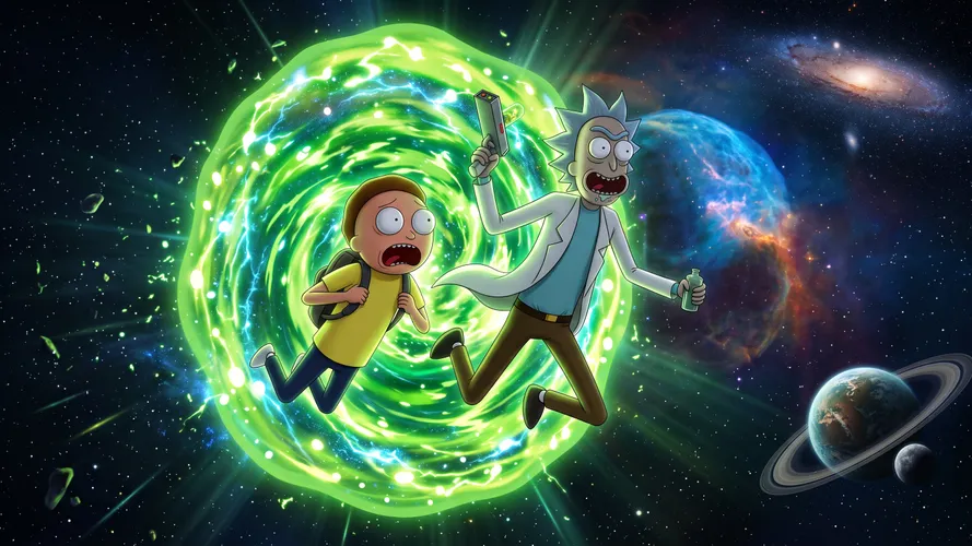 Rick och Morty i rymdportalen