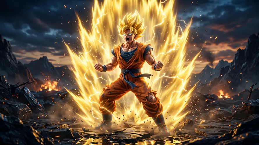 Surto de poder de Super Saiyan Goku