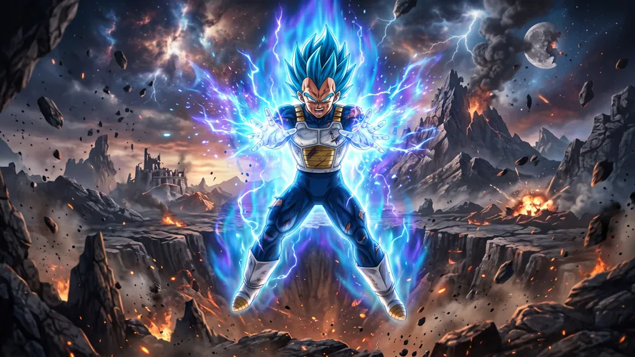 Vegeta Super Saiyan Azul Poder