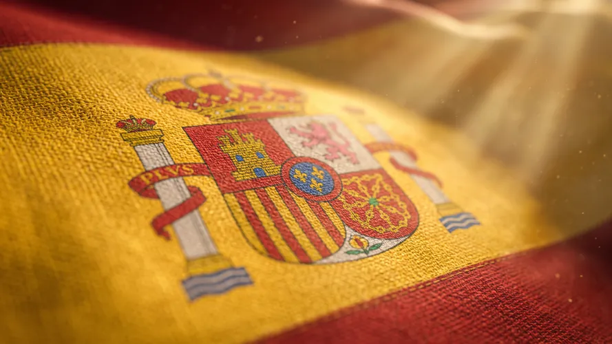 Viftande flagga för Spanien