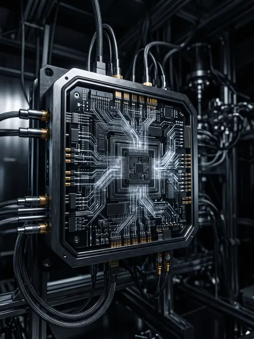Futuristischer Quantencomputer-Prozessor