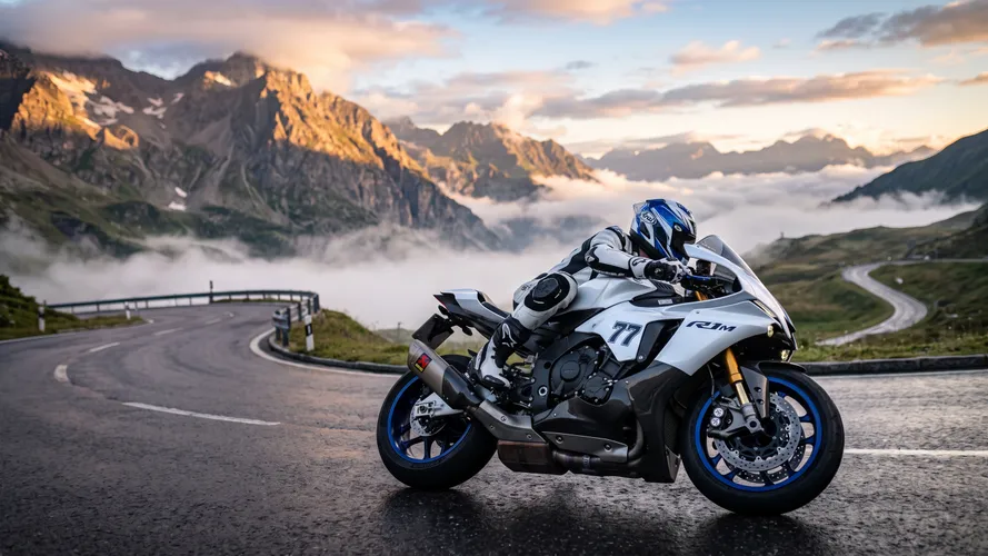 Sportbike Rider on Mountain Pass