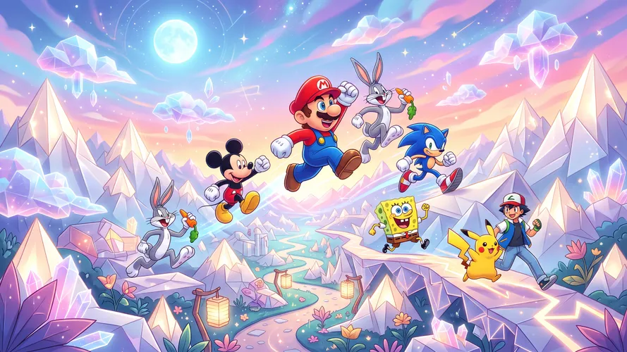 Famous Cartoon Characters in Fantasy World