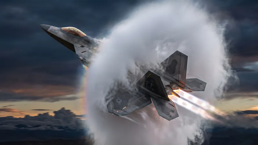 F-22 Raptor Breaking Sound Barrier