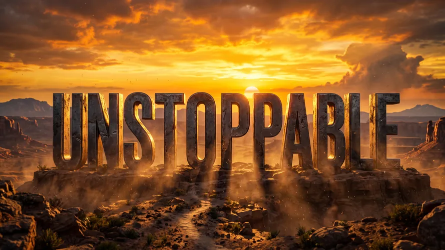 Unstoppable Motivation Sunset Landscape