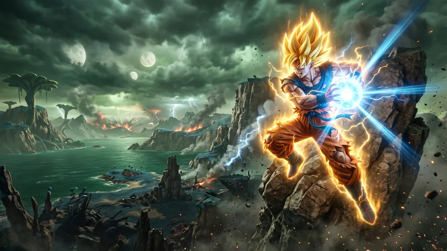 Super Saiyan Goku Energiblast