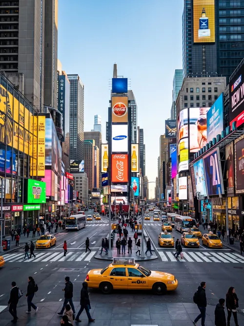 Affollata Times Square New York City