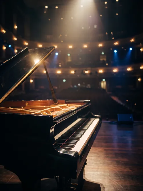 Grand Piano on Stage
